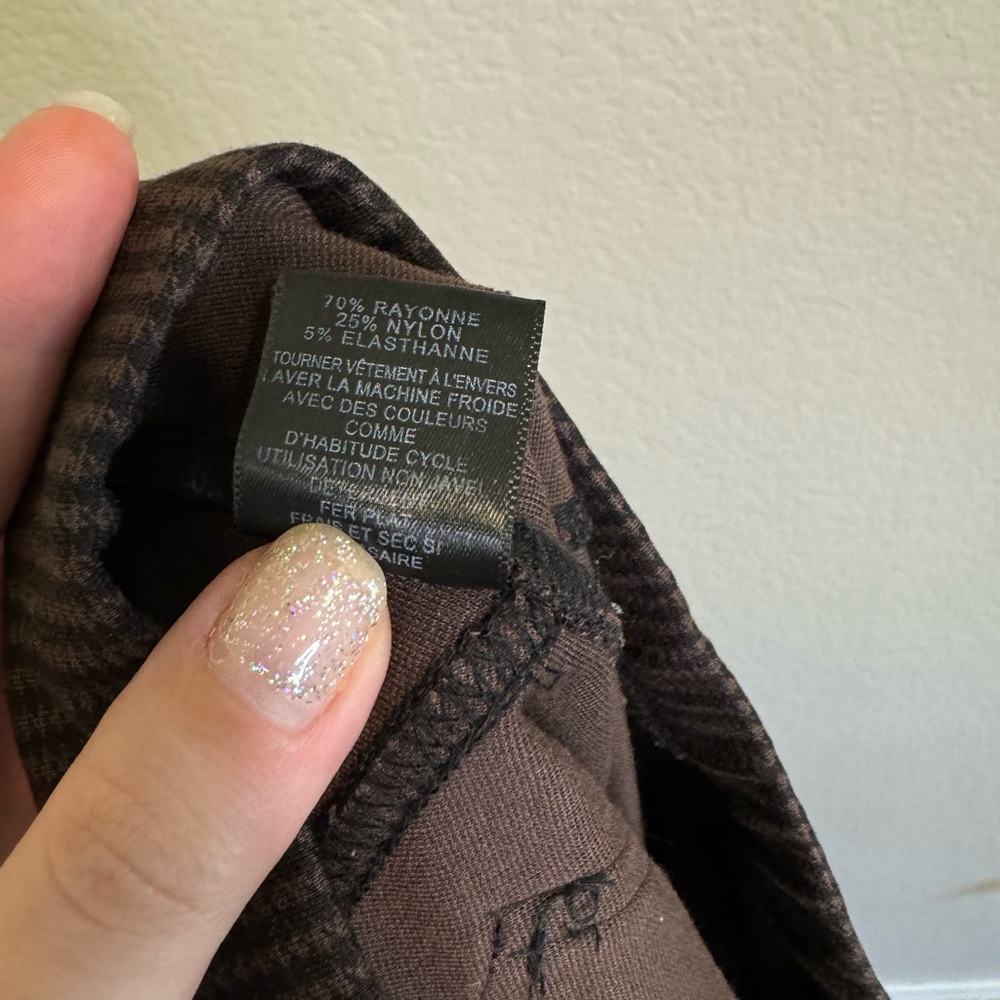 Sanctuary Anthropologie Houndstooth Brown/Black Pointe Leggings Pull On - XS - Picture 15 of 15